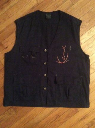 Vintage,  1990’s Urban Streetwear,  “karl Kani” Blue Denim Vest,  Cond.