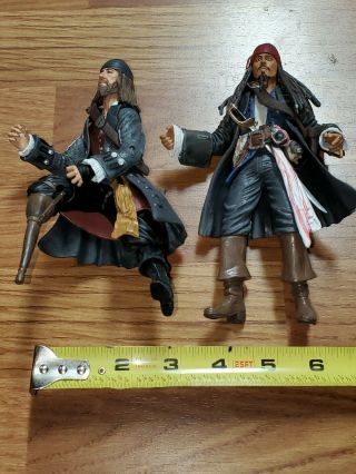 Set Of 2 Jakks Pirates Of The Caribbean Figures Captain Jack Sparrow