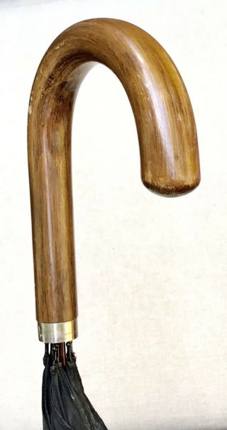 Vintage Antique Gadget Crook Handle Parasol Umbrella Walking Stick Cane Old