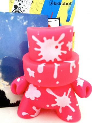 Fatcap 3 " Series 2 Tilt Pink Graffiti Chase Kidrobot 2008 Vinyl Figure Toy