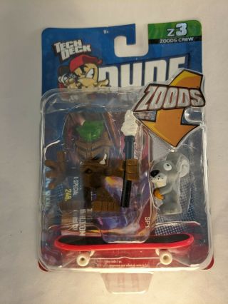 Tech Deck Dude Street Crew 017 Tiki Spin Master Figure With Skippy Zood Rare