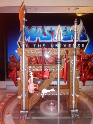 Motuc Weapons Rack Masters Of The Universe Rak Pak Castle Grayskull Complete