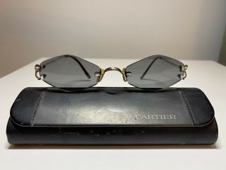 Cartier Vintage Sunglasses Soho Rare Rimless C Décor