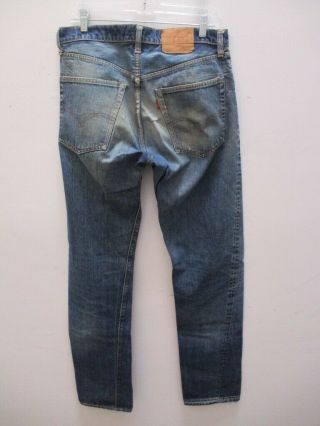 Vintage Levi ' s 505 Big E Denim Jeans Tag Size 35 X 36 2