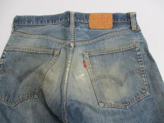 Vintage Levi ' s 505 Big E Denim Jeans Tag Size 35 X 36 3