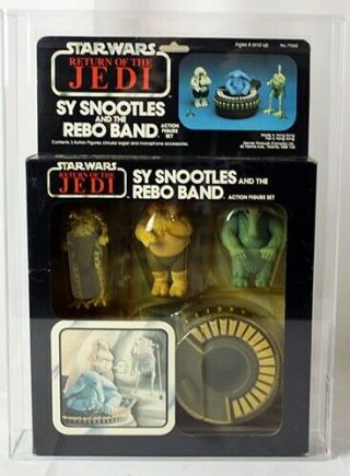 Vintage Star Wars Boxed Rotj Beast Sy Snootles And Rebo Band Afa 80y Nr