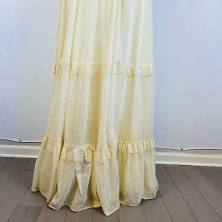 Vintage 70s Women’s Maxi Gunne Sax Prairie Dress Small Boho Wedding Ivory 11 2