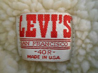 Vintage Levi ' s Sherpa Lined Made in USA Jean Jacket WITH TAGS Size 40R Men ' s 2