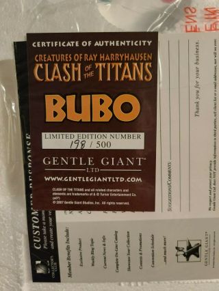 Gentle Giant Clash Of The Titans Bubo Statue 198/500 4
