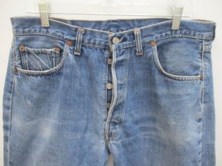 Vintage Levi ' s 501 Single Stitch Redline Selvedge Jeans Tag Size 38 X 33 (35/29) 2