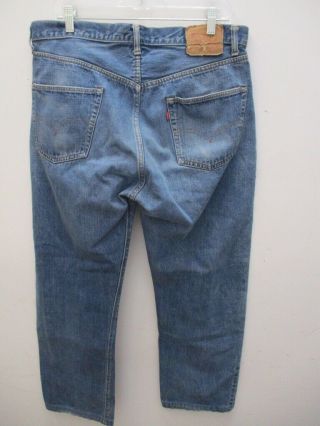 Vintage Levi ' s 501 Single Stitch Redline Selvedge Jeans Tag Size 38 X 33 (35/29) 3