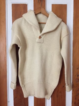Vintage Antique 1910s 1920s Victor Wright Ditson Shawl Collar Sweater