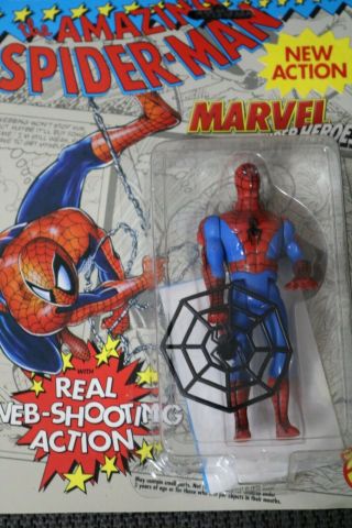 Marvel Heroes: Spider - Man With Web Shooting By Toybiz 1991 (moc)