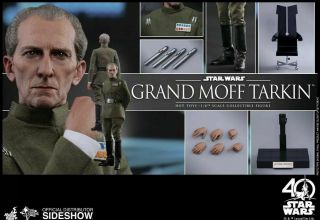 1/6 Scale 12” Hot Toys Grand Moff Tarkin Star Wars A Hope Figure Mms433 Rare
