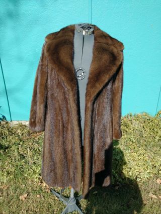 Vintage Natural Brown Emba Mink Coat Size M/l