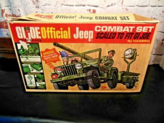 Vintage Rare 1965 Hasbro G.  I.  Joe Jeep Combat Set W/ Inserts.
