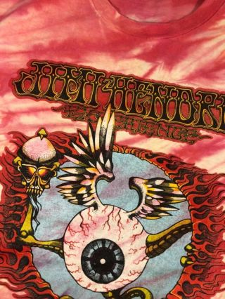 Vintage 1989 Rick Griffin Jimi Hendrix Tie Dye T Shirt Eye Ball VTG 80s (Rare) 5