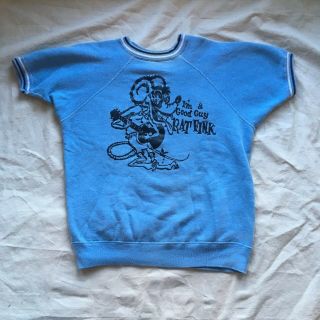 Vintage Ed Roth Rat Fink Hot Rod Sweat Shirt 1970 