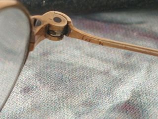 Antique solid 14k gold eyeglasses w/ case 6