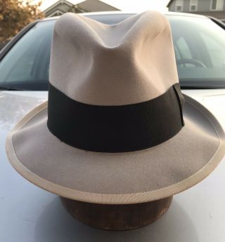 Vintage 1930s Dobbs Gray Fedora Hat Size 7 1/4