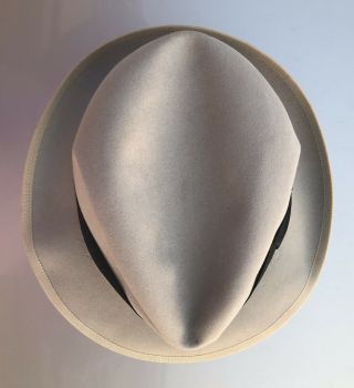 Vintage 1930s Dobbs Gray Fedora Hat Size 7 1/4 5