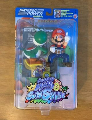 Mario Sunshine Mario,  Yoshi Action Figure – Nintendo Power Rare