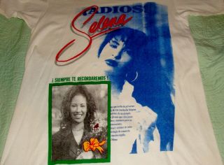Vintage 90s Selena Quintanilla Siempre Te Recordamos T - Shirt Single Stitch Large