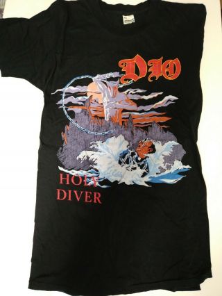 Dio Holy Diver Tour 1983 Vintage Metal Concert Shirt Size L Xl - Owner
