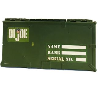 Vintage Gi Joe Army Military Green Foot Locker Trunk Box With Top Tray & Soldier