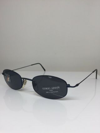 Vintage Giorgio Armani Sunglasses Ga 284 C.  1013 Dark Blue W/ Grey 48mm Italy