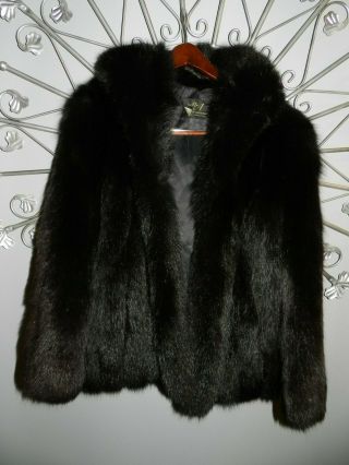 Authentic Vintage Ladies House Of Aronowicz Sable Colored Mink Fox ? Fur Coat 44