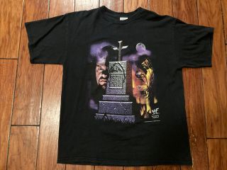 Vintage 1998 The Undertaker & Kane T - Shirt Wwf Xl Rest In Peace Brothers
