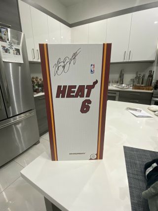 Enterbay 12 Inch Lebron James Miami Heat White Jersey Limited Action Figure