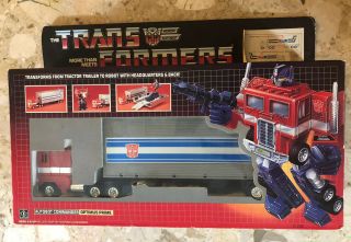 Optimus Prime Transformers G1 Action Figure Toy Pepsi Edition Hasbro 1984