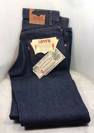 Vintage 70’s Levis 505 - 0217 W33 L34 Mens Dark Blue Denim Jeans Pants Usa