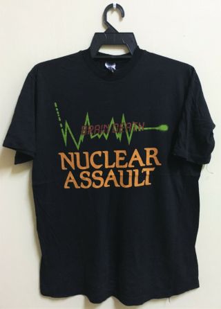 Vintage 80 Nuclear Assault Thrash Metal Tour Concert T - Shirt Anthrax Megadeth