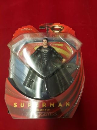 2013 Dc Comics Man Of Steel Superman Figure In Black Suit In The Package