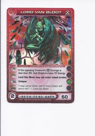 Chaotic Creature Card Underworld Ultra Rare Lord Van Bloot