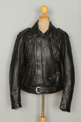 Vtg Harley Davidson Leather Motorcycle Biker Jacket Xlarge