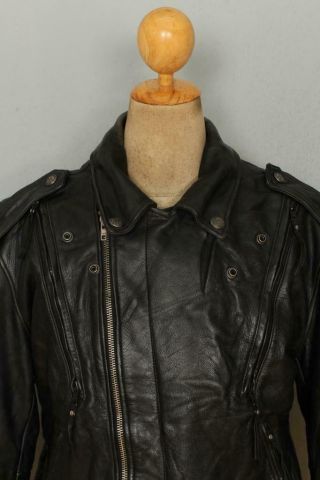 Vtg HARLEY DAVIDSON Leather Motorcycle Biker Jacket XLarge 2