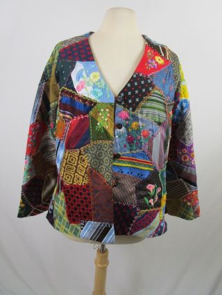 Patchwork Crazy Quilt Jacket Vintage 60 