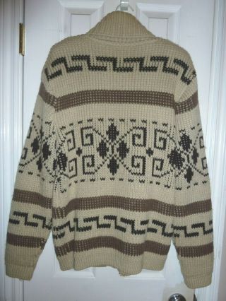 Vintage 70’s PENDLETON The Big Lebowski Dude Zip Westerley Cardigan Sweater M 3