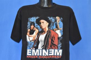 Vintage Y2k Eminem Anger Management Tour Hip Hop Black Raptees T - Shirt Large L