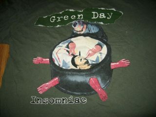 Vintage Green Day Insomniac Tour Shirt Wild Oats 90s Shirt Xl