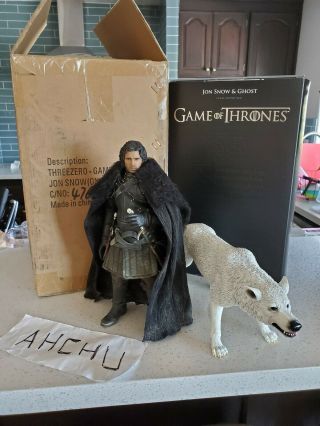Threezero Game Of Thrones Jon Snow And Ghost Exclusive Edition 1/6 Scale Figure