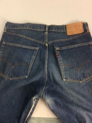 Vintage Levi’s 505 Big E Jeans 36 X 31 (35 X 30) Saddle Destroyed Usa