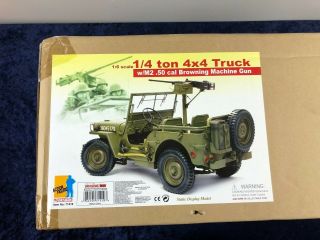 Dragon Wwii 1/6 Us 1/4 Ton 4x4 Truck " Jeep " W/.  50 Cal Not A Kit Last One