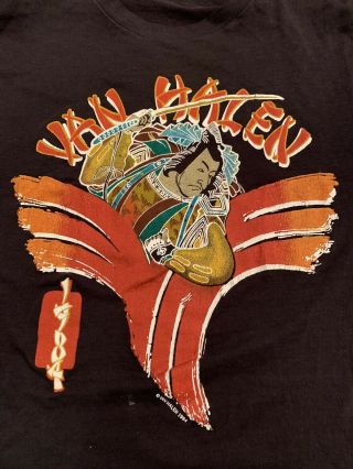 Vintage 80s 1984 Van Halen Live Rock Concert Tour T Shirt Medium Large