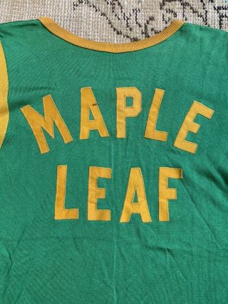 vintage Rare 40s 50’s Maple Leaf COTTON NYLON SPORT JERSEY t - shirt 3