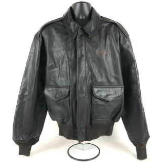 Vintage Bomber Leather Jacket Type A - 2 Army Air Force Mens Size 46 Authentic